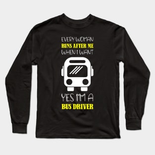 Bus bus driver school bus autobus Long Sleeve T-Shirt